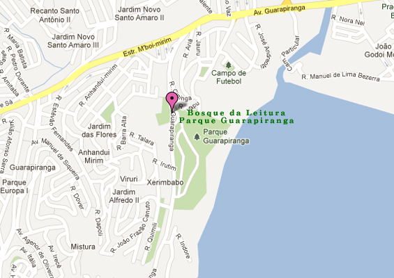 Mapa Bosque da Leitura Parque Guarapiranga
